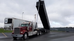 Western Star 4900SF Heavy Spec Day cab with 2018 Deloupe trailer with 47' scrap metal end dump